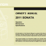 Hyundai Sonata handbook user's guide
