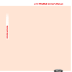 Ford Taurus owners manual